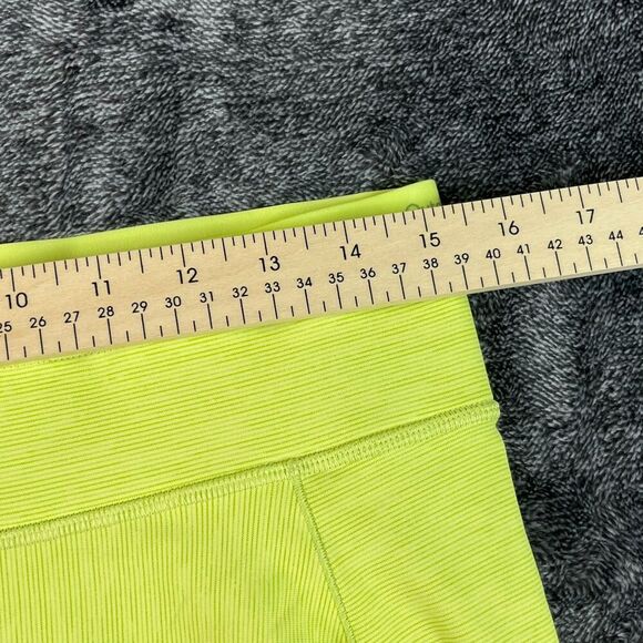 Outdoor Voices Neon Green Biker Shorts Pockets 4" Inseam Women's L NWT Athletic - Picture 5 of 9